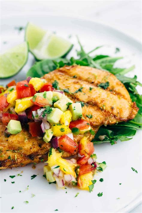 Use the salsa lime chicken in tacos, over a bed of greens as a salad, or in rice or quinoa bowls. Tequila Lime Chicken with Mango Salsa | Jessica Gavin