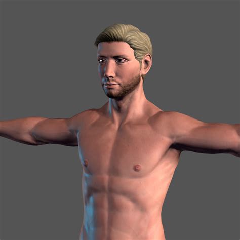 Animated Animated Naked Man Rigged D Game Character The Best