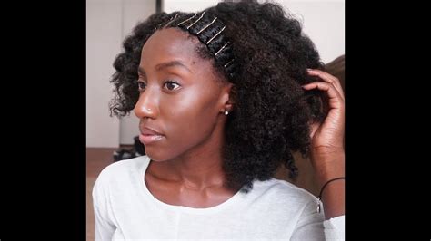 Natural Hair Style With Bobby Pins Youtube