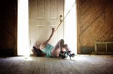 wallpaper bound girl heels model blindfold high ropes wallls