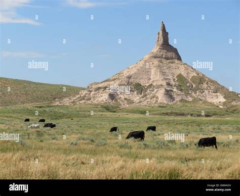 Chimney Rock National Historic Site In Nebraska Stock Photo Alamy