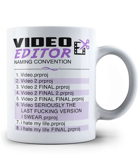 Video Editor Naming Convention Mug