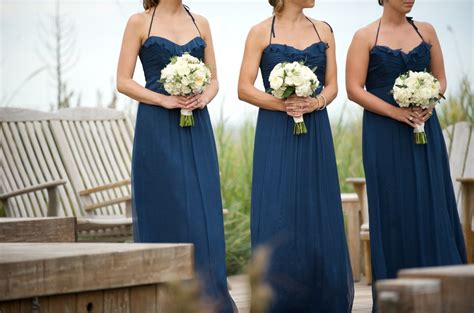 Navy Amsale Bridesmaids Elizabeth Anne Designs The Wedding Blog