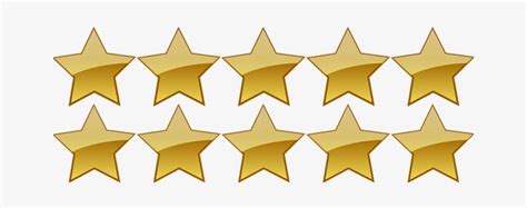 Ten Gold Stars 10 Stars Free Transparent Png Download Pngkey