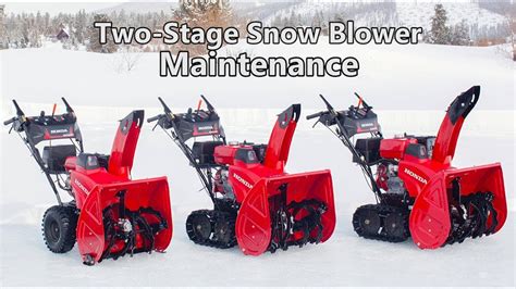 Honda Two Stage Snow Blower Maintenance Youtube