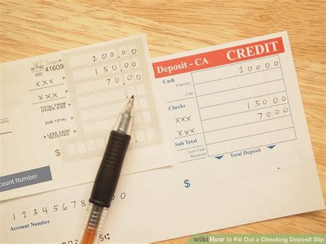 How do you fill out a deposit slip. How to Fill Out a Checking Deposit Slip: 12 Steps (with Pictures)
