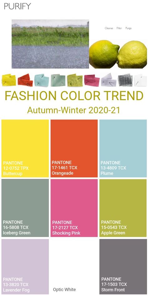 lenzing fashion color trend autumn winter 2020 21 purify fashion