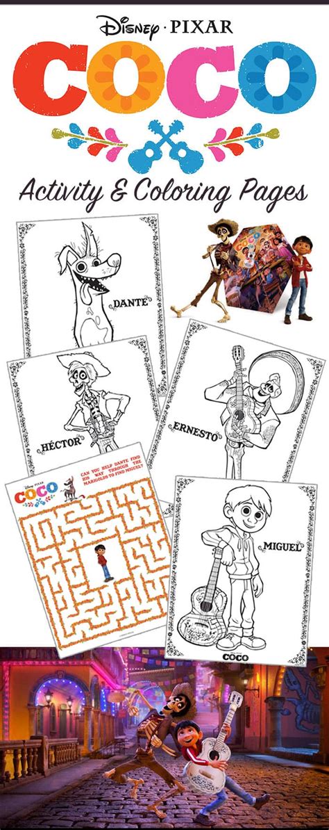 Disney Pixars Coco Coloring Pages 100 Directions