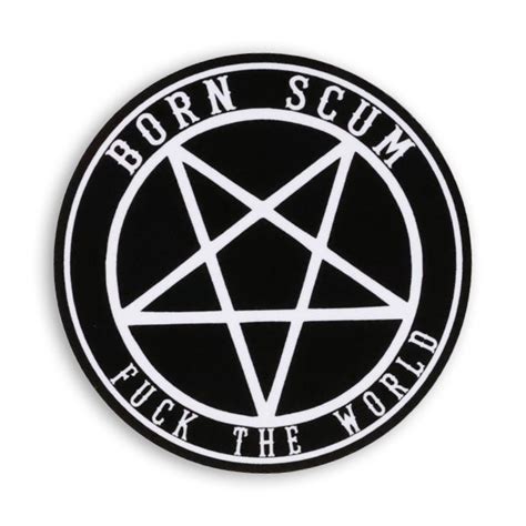 Born Scum Pentagram Sticker Born Scum Clothing Co
