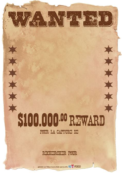 Affiche Wanted Viergepng Affiche Wanted Affiche Le Far West