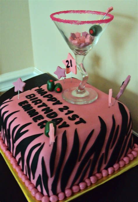 Baby Bee Bakery Zebra 21st Birthday Cake