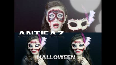 Tutorial Maquillaje Antifaz Halloween Recreacion Youtube