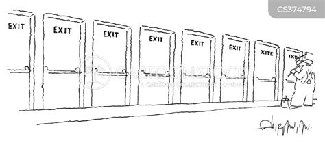 Fire Exit Cartoons And Comics Funny Pictures From Cartoonstock