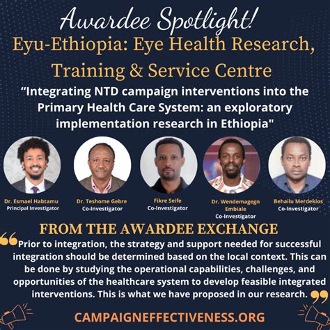 Awardee Spotlight Eyu Ethiopia Health Campaign Effectiveness Coalition