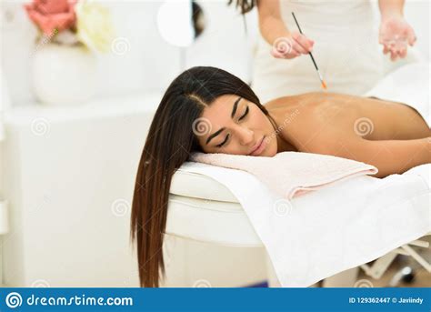 arab woman in wellness beauty spa having aroma therapy massage stock image image of massaging