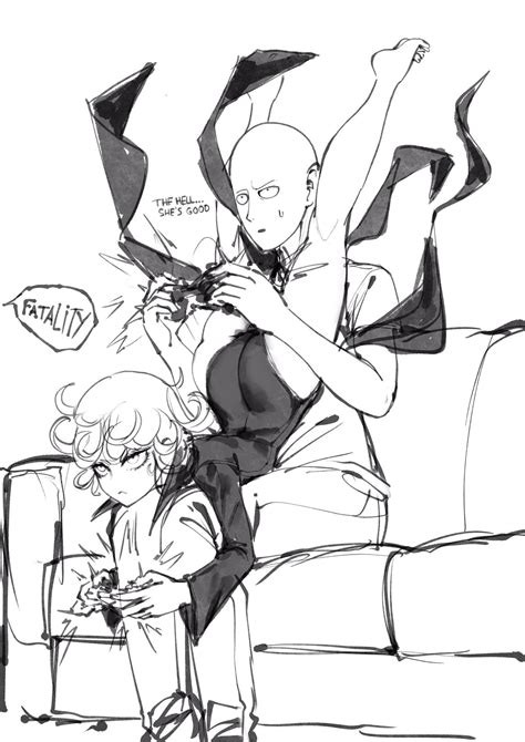 Tatsumaki And Saitama One Punch Man Drawn By The Golden Smurf Danbooru