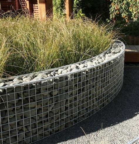 Curved Gabion Raised Bed Awesome Gardens Pinterest Raised Beds
