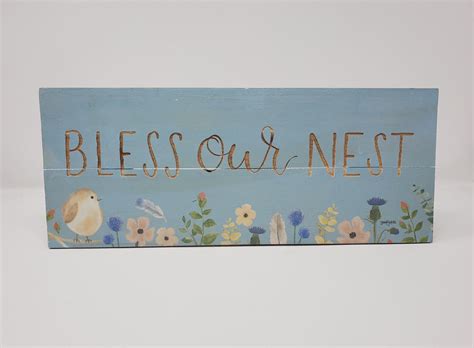 Mothers Day T Bless Our Nest Carved Sign A Rustic Feeling
