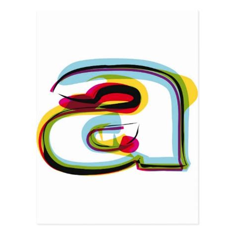 Abstract And Colorful Letter A Postcard Zazzle