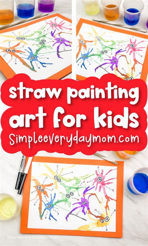 Fun Germ Blow Painting Art With Straws Artofit