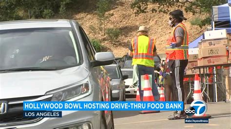 Assisted with food sorting for distribution. LA Regional Food Bank feeds thousands at Hollywood Bowl ...