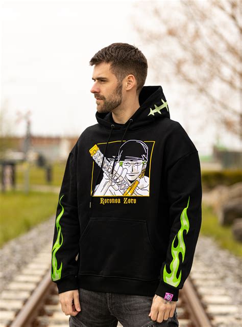 Zoro One Piece Embroidered Hoodie Limited Edition Embroidery Work