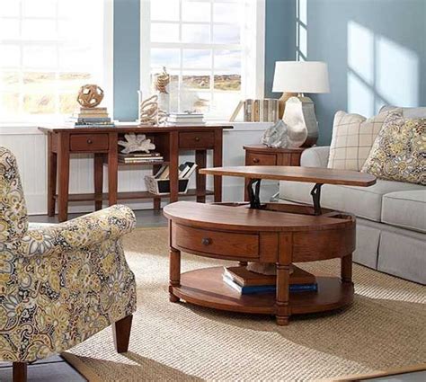 A mixture of wool, fabric, yarn and more! Attic Heirlooms 3397-011 Round Lift Top Cocktail Table ...