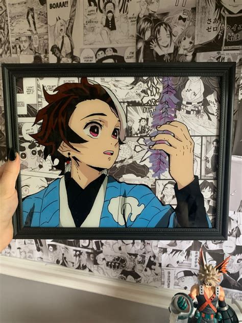 Demon Slayer Glass Painting Anime Canvas Painting Anime Canvas Art