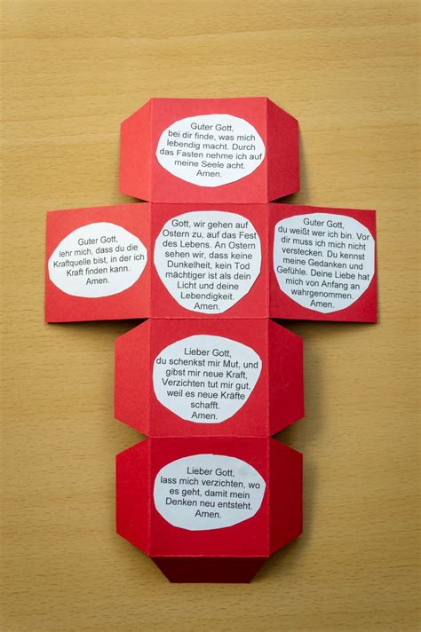 Ob zur gestaltung ihrer gemeinderäumlichkeiten oder als erinnerung an ein besonderes ereignis. Gebetswürfel selber machen - Katholisch in Lippstadt