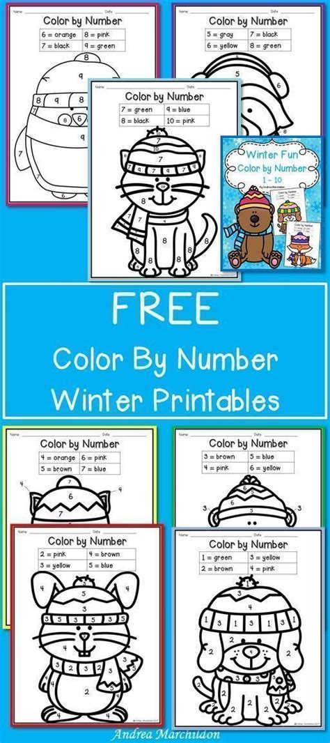 Winter Color By Number Winter Kindergarten