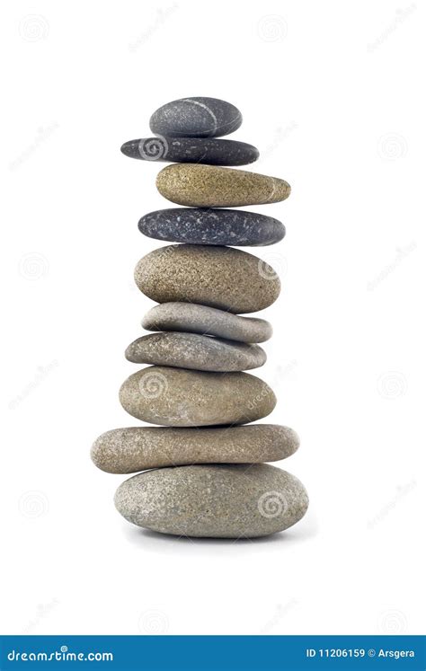 Balanced Stone Stack Or Tower Isolated Stock Image Image Of