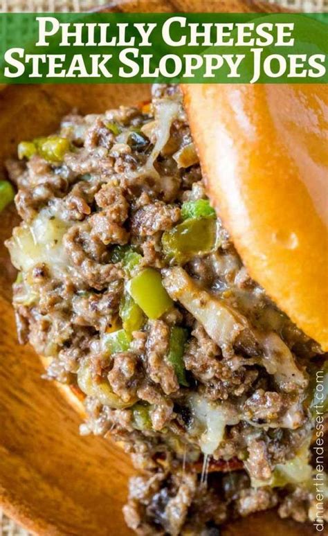 My philly cheesesteak sloppy joe is filled with tender ground beef, peppers, onion, steak sauce, and seasoning. PHILLY CHEESE STEAK SLOPPY JOES - Easy Food Recipes
