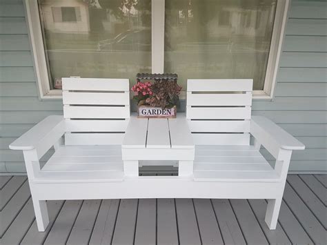 Diy Double Chair Bench With Table Ana White