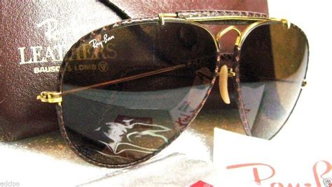 Vintage Ray Ban Aviator Driver Weaved Leathers 1990s Unisex Sunglasses Sunglasses Shop