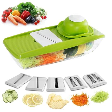 9 In 1 Mandolin Vegetable Food Slicer Julienne And Container Peel Cut