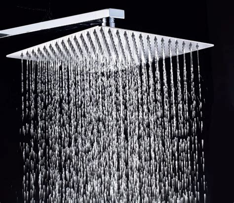xogolo 10 inch rain showerhead ultra thin shower head with rainfall and square style stainless