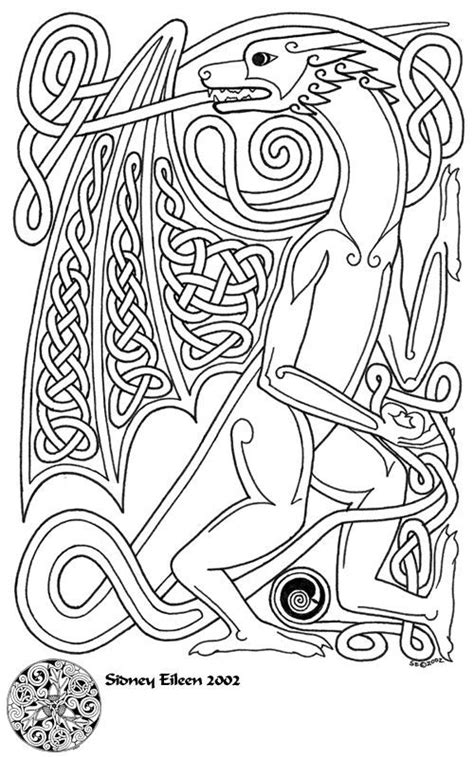 Having digital versions means i can reprint designs and try a variety of color schemes. Knotwork Dragon by sidneyeileen.deviantart.com on ...