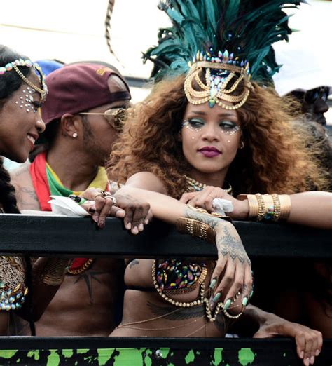 Lewis Hamilton Grinds Up Against Women At Carnical In Barbados