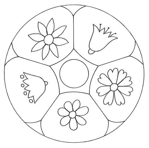 Die symmetrisch angeordneten motive setzen dem eigenen gestaltungswunsch kaum. Ausmalbild Mandalas: Mandala mit Blumen kostenlos ausdrucken