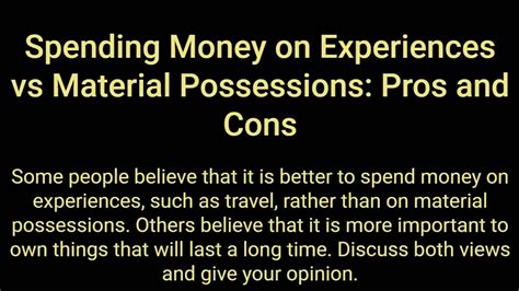 Ielts Writing Task 2│8 1 Spending Money On Experiences Vs Material