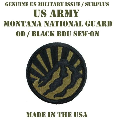 Us Military Patch Patches Montana Army National Guard Mt Jfhq Uniform
