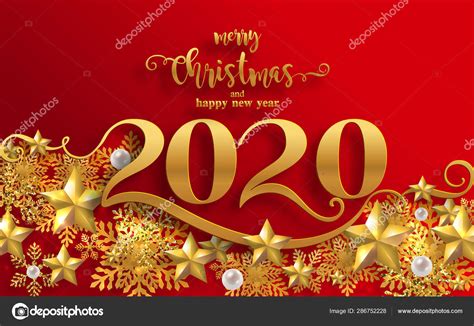 Merry Christmas Greetings Happy New Year 2020 Templates ...