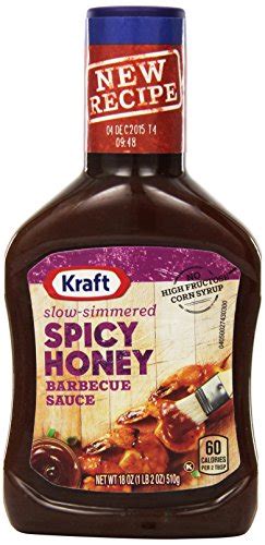 Kraft Barbecue Sauce Slow Simmered Spicy Honey 18 Ounce