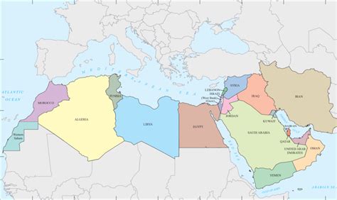 Middle East Map Labeled Current Smart Quiz