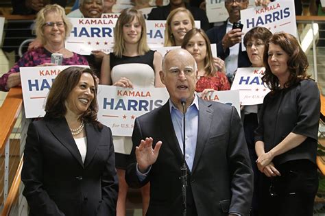 California Gov Jerry Brown Endorses Kamala Harris For Us Senate Wsj