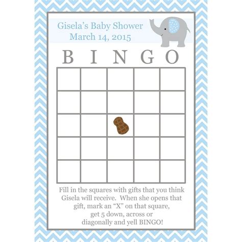 Looking for a fun baby shower game? 24 Baby Shower Bingo Game Cards - Elephant Baby Shower ...