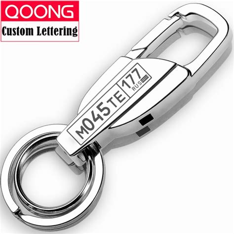 Qoong 2018 New Brand Metal Luxury Men Key Chain Keychain For Men