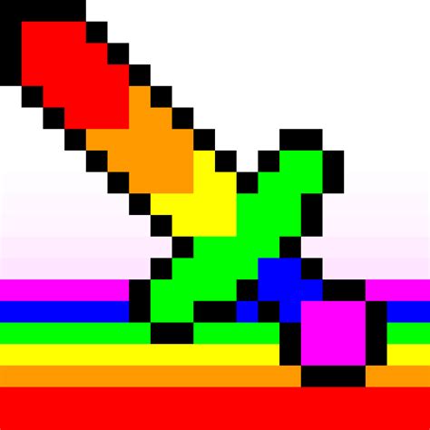 Rainbow Sword Pixel Art