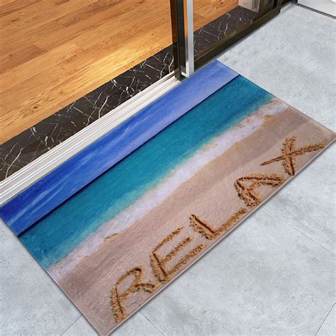 35 Off Beach Theme Fleece Floor Bathroom Rug Rosegal