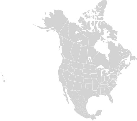 Blank Map Of North America With Borders Images And Photos Finder